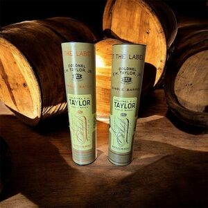 Empty E.H. Taylor Canisters Single Barrel and Small Batch Set of Two